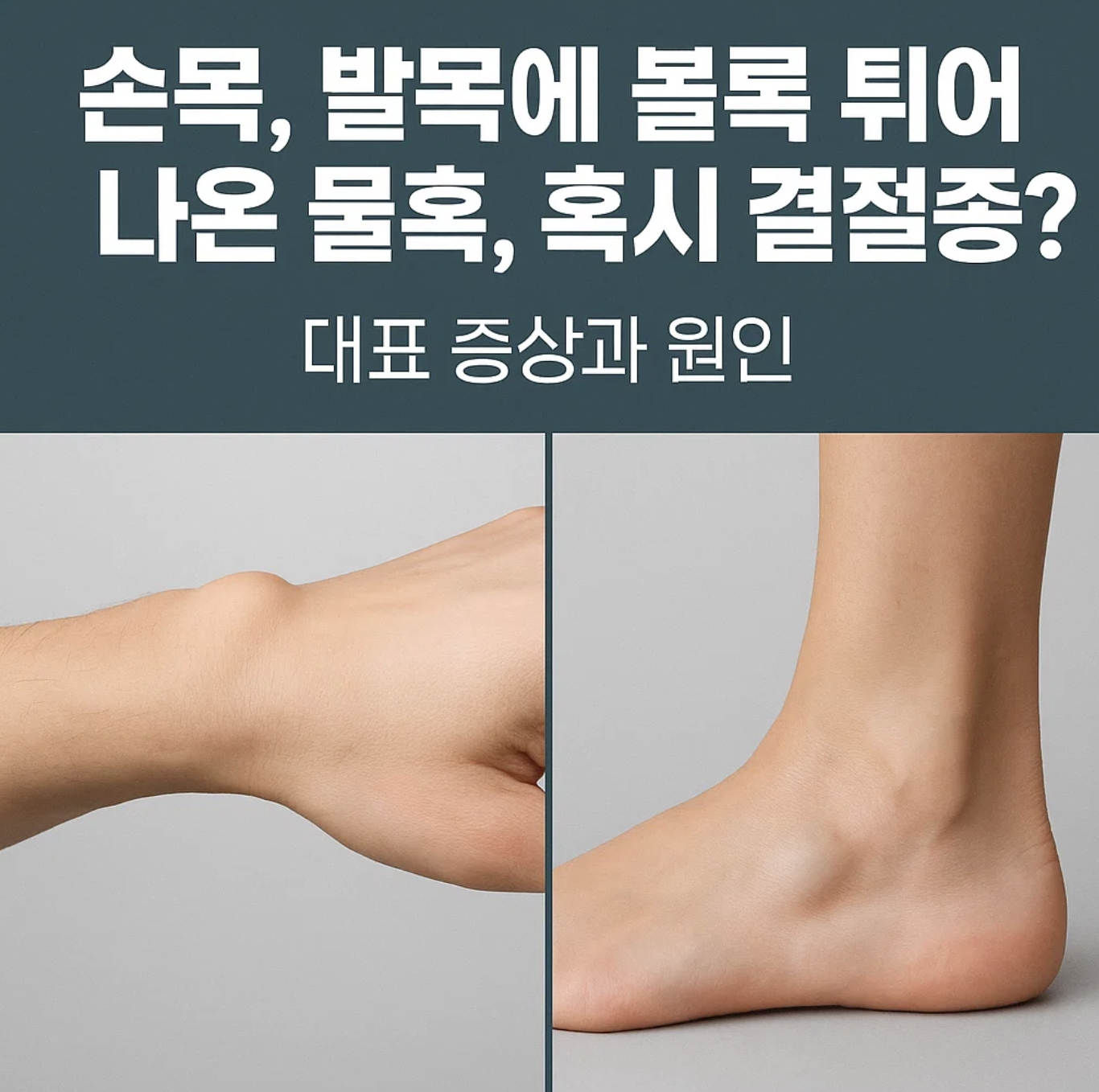 손목, 발목에 볼록 튀어나온 물혹, 혹시 결절종? 대표 증상과 원인