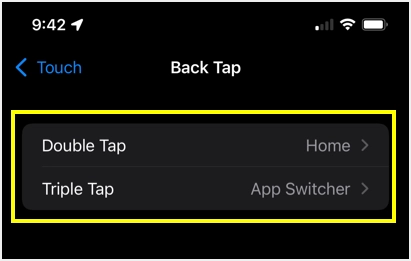 Back_Tap으로_Home_및_App_Swicher_설정