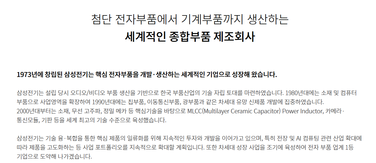 삼성전기 주가