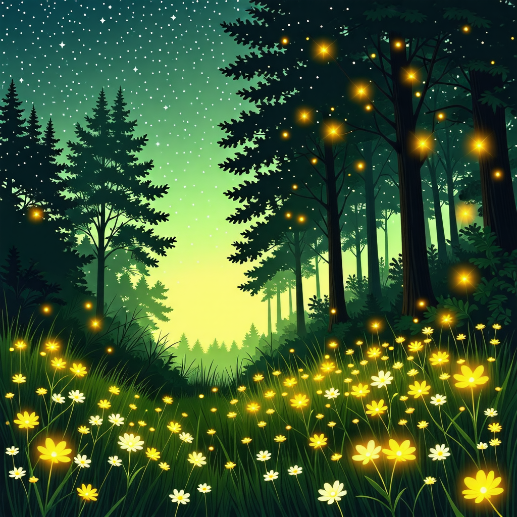 반딧불이 보여주는 밤