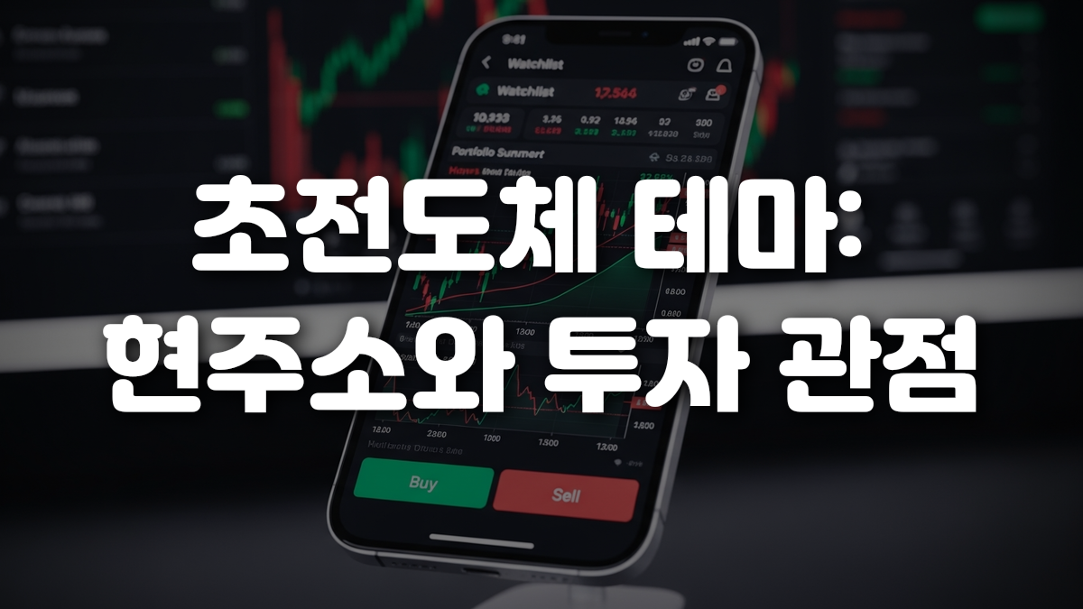 초전도체 테마 현주소와 투자 관점