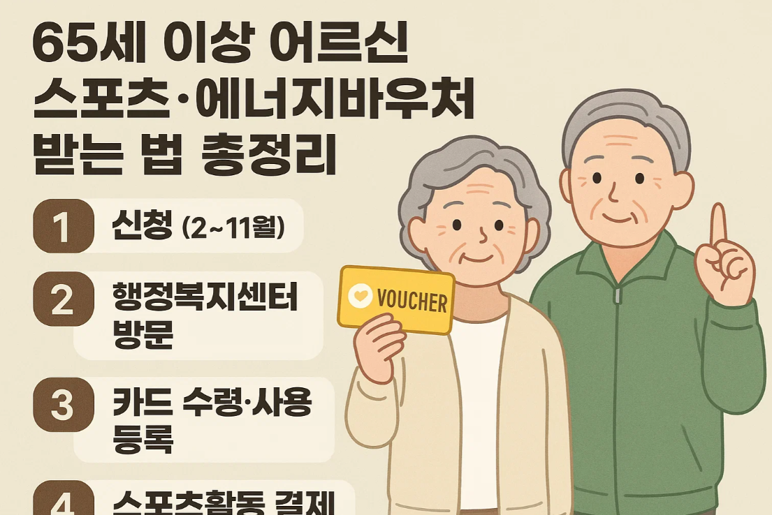 65세 이상 어르신 스포츠·에너지바우처 받는 법 총정리