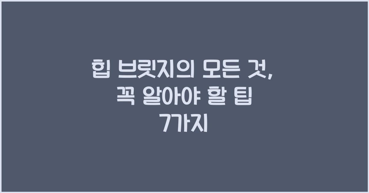 힙 브릿지