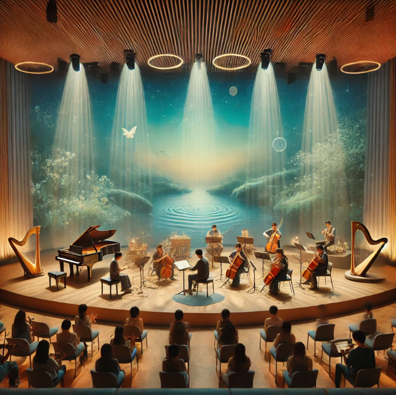 마음을 안정시키는 힐링 음악 공연 무대