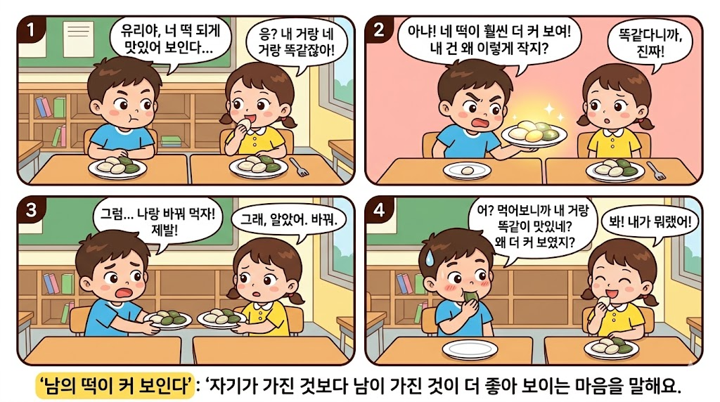 남의 떡이 커 보인다 속담