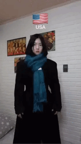 각 나라별 총 맞는 연기