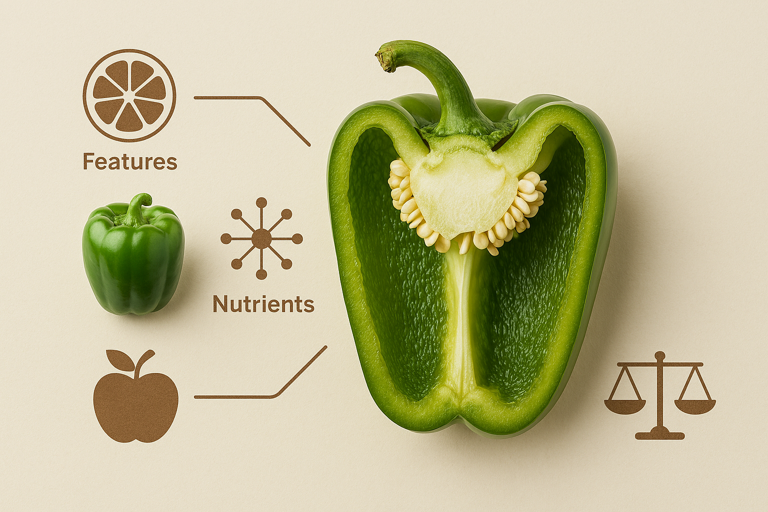 피망 특징과 영양 인포그래픽