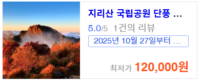 지리산 단풍