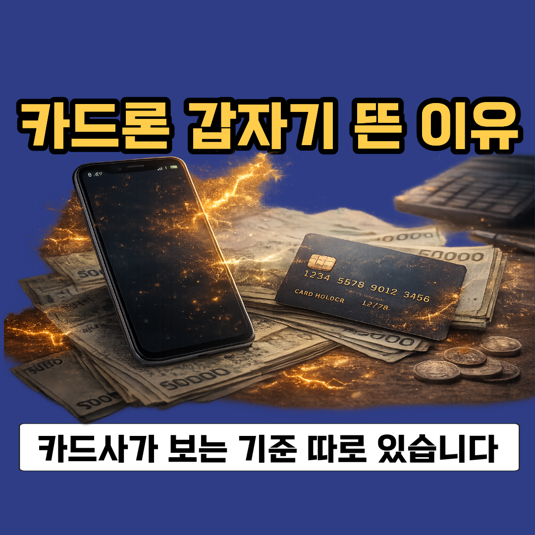 카드론 갑자기 가능하다고 뜬 이유? 카드사 평가 기준 정리