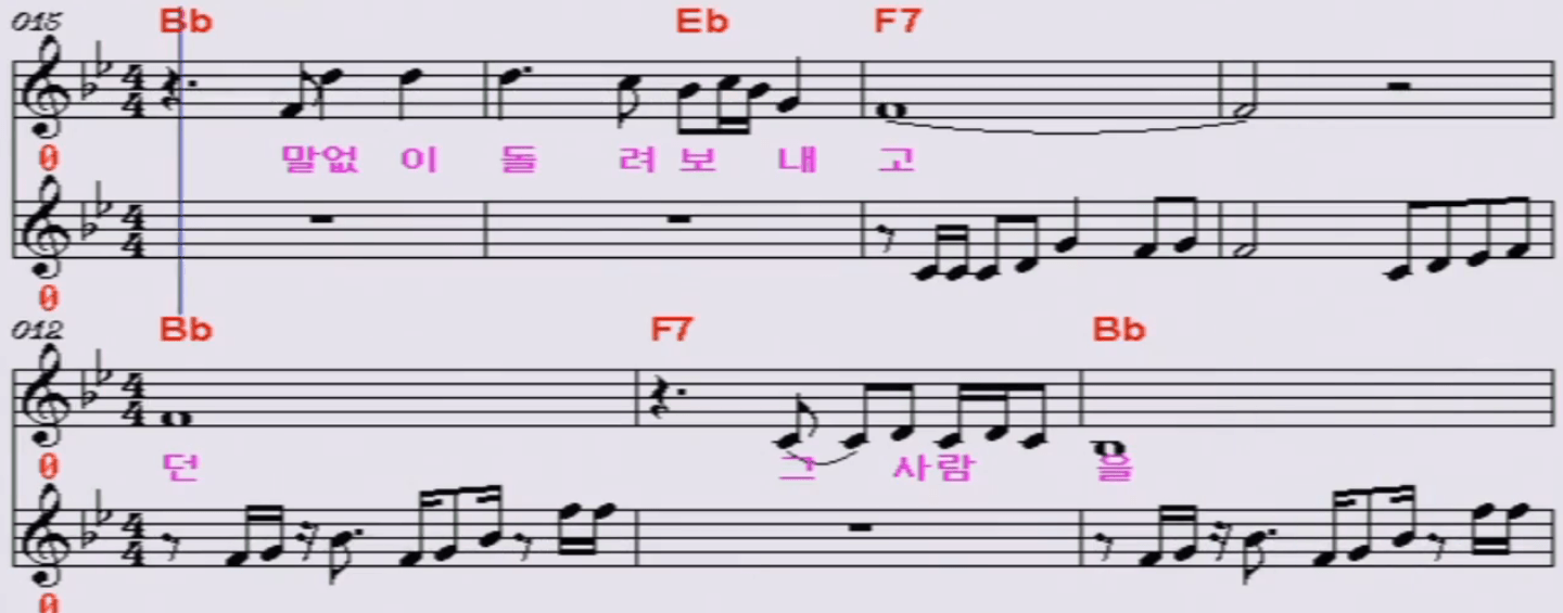 설운도 원점 악보