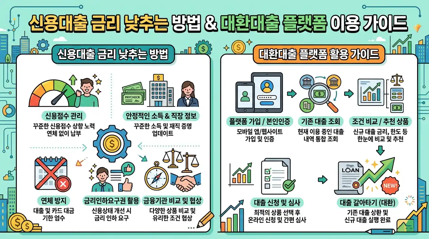 신용대출 금리 낮추는 방법 대환대출 플랫폼 활용법