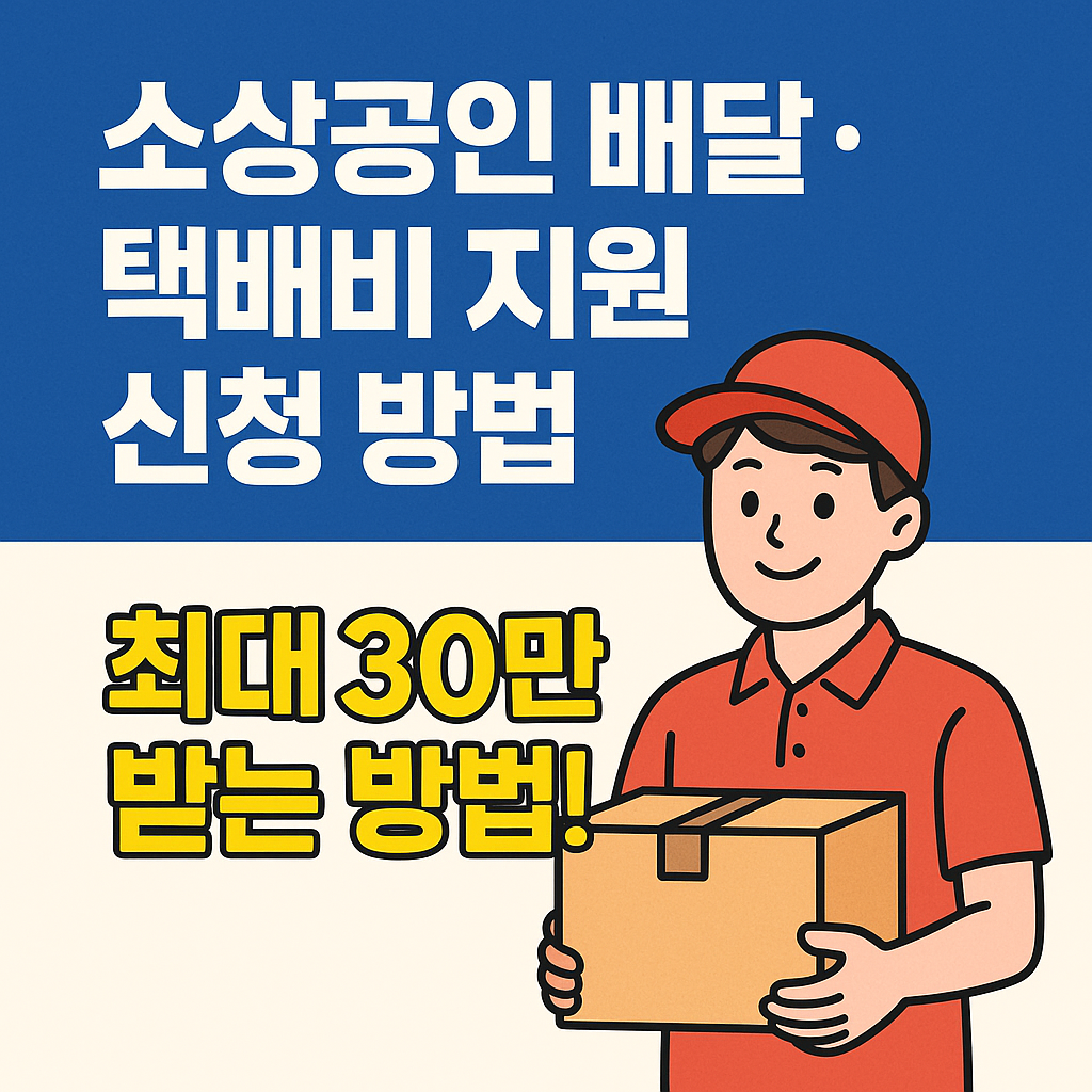 소상공인배달택배비지원신청방법