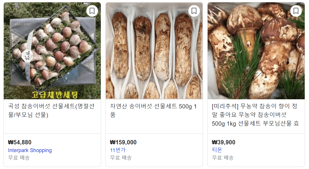 송이버섯선물세트