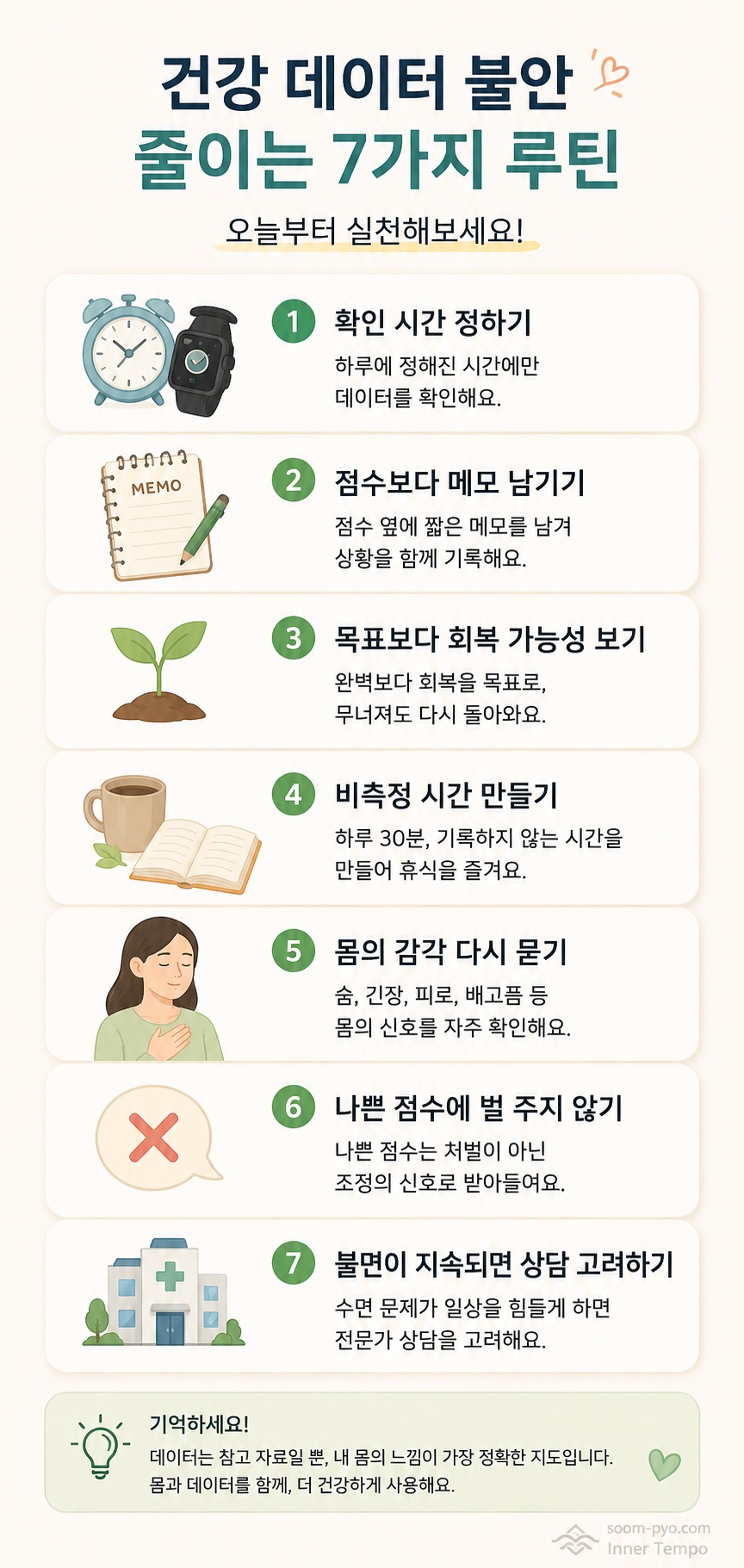 건강 데이터 관리 7가지 루틴