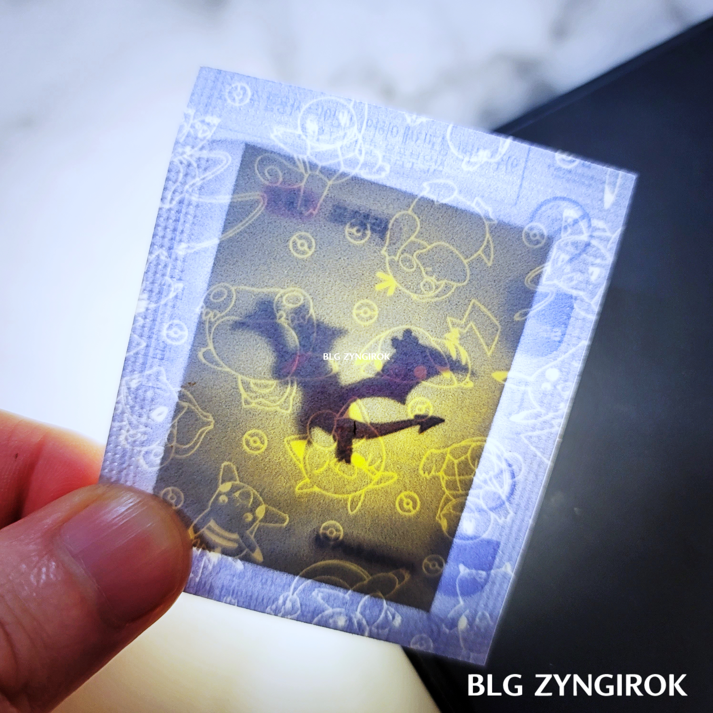 띠부띠부씰-프테라를-들고있다.