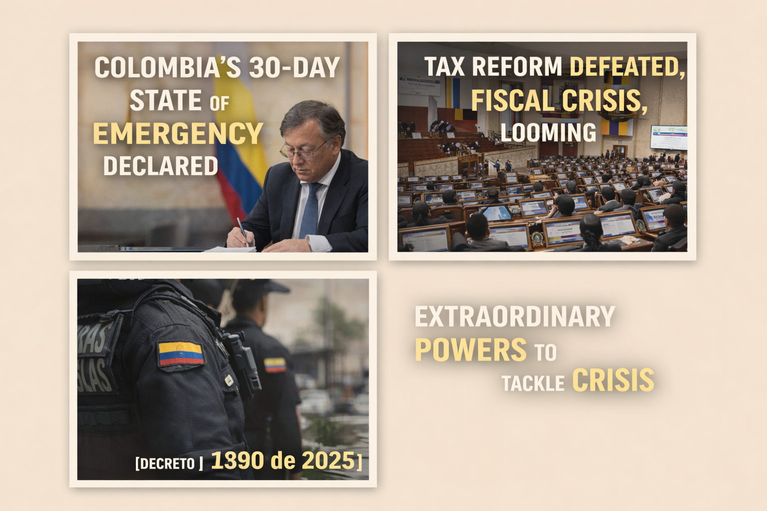 콜롬비아 30일 &lsquo;경제&middot;사회 비상사태&rsquo;(Decreto 1390 de 2025)