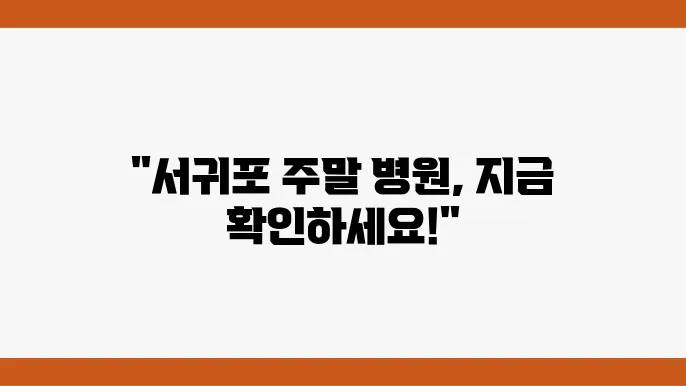 주말 진료의 중요성