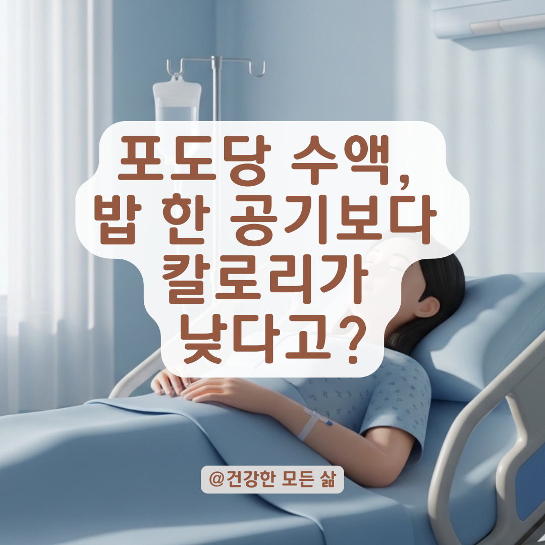 기력 저하 시 맞는 포도당 수액, 진짜 효과 있을까? 실제 에너지 공급량과 주의사항