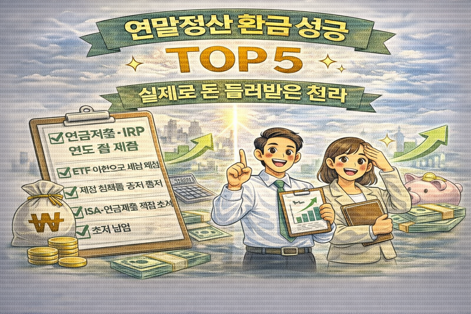 연말정산 환급 성공 사례 TOP 5｜실제로 돈 돌려받은 전략