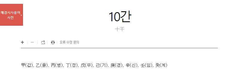 십간과 십이지 목록