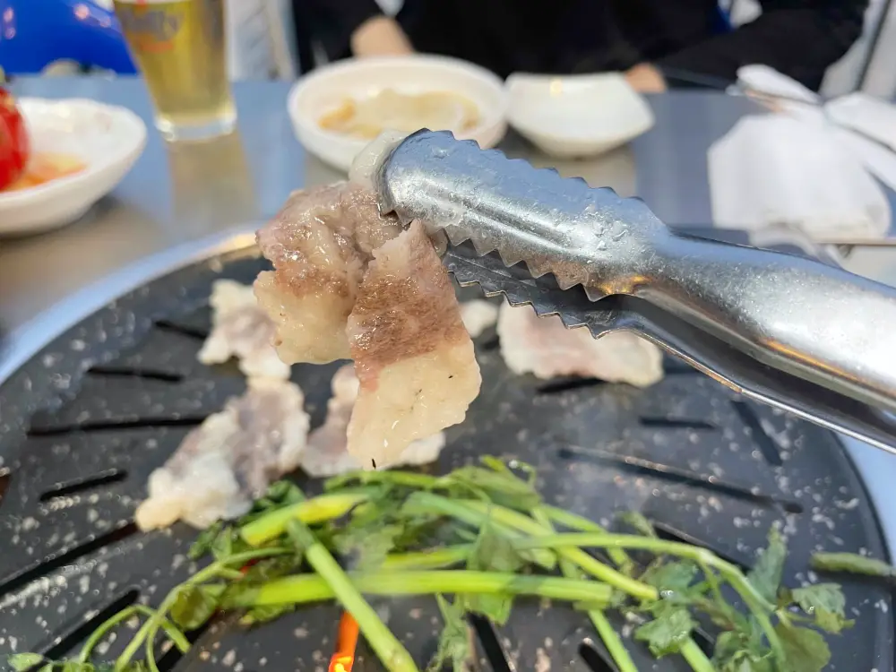 잘구어진 차돌박이 모습