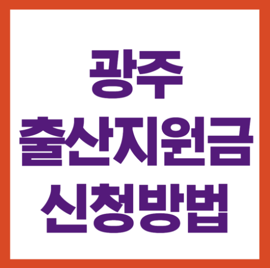 광주시 산후조리비 대상