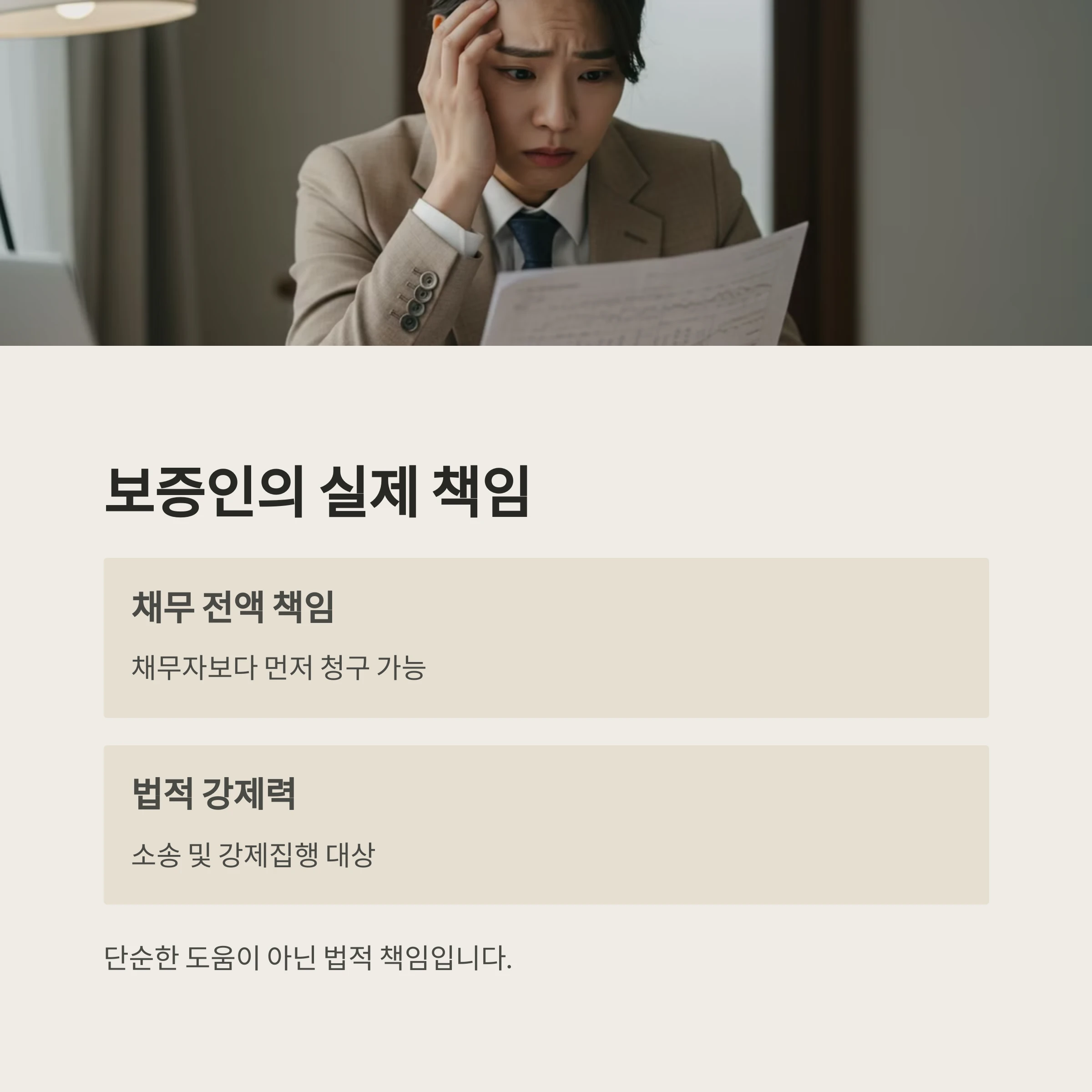 보증인의 책임, 어디까지인가요?