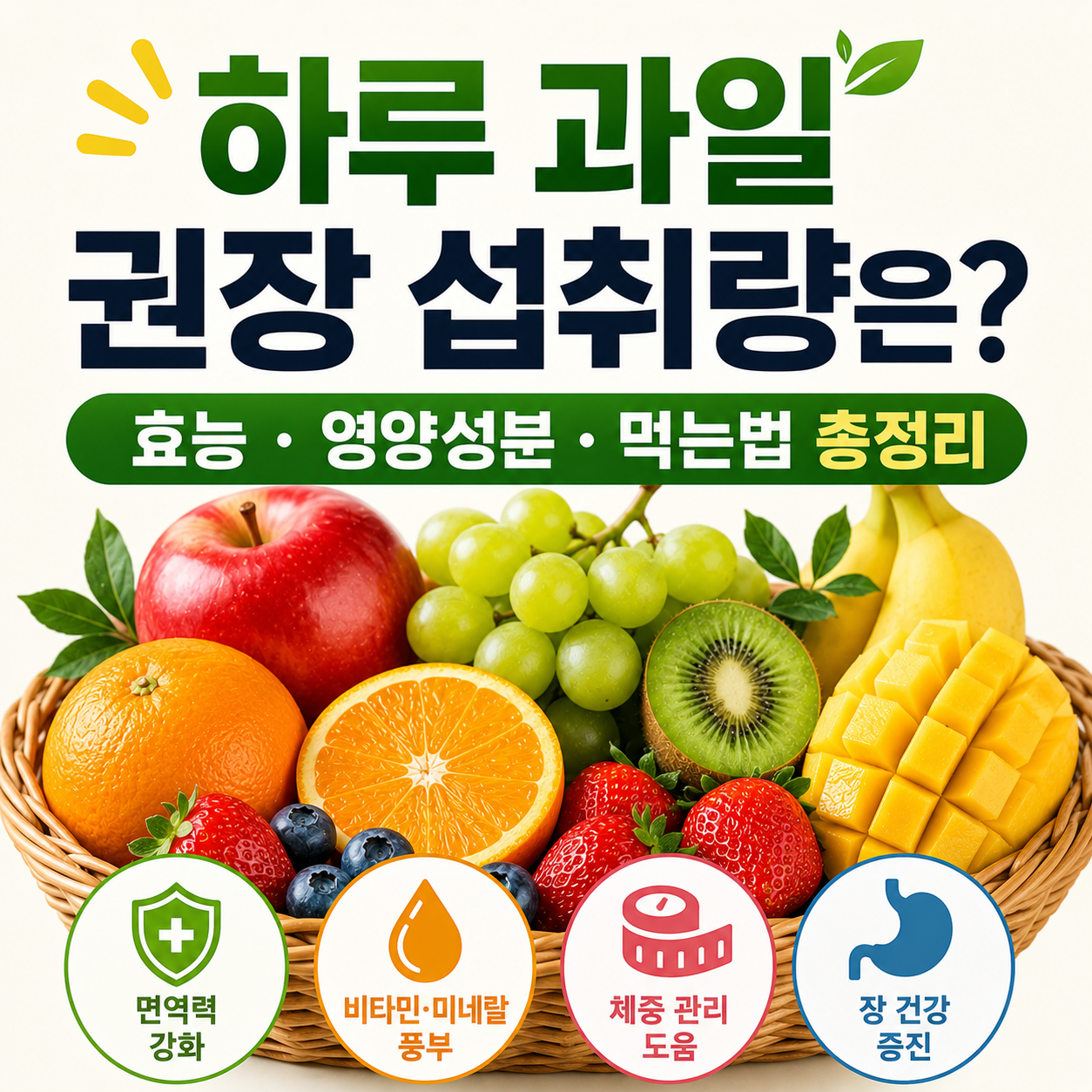 하루 과일 권장 섭취량