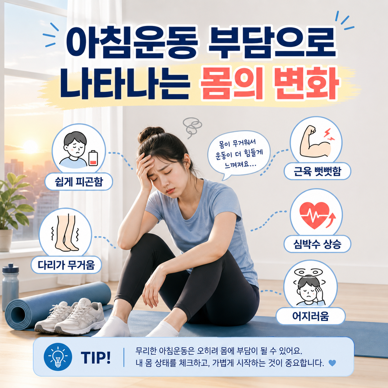 아침 운동이 부담될 때 나타나는 몸의 변화