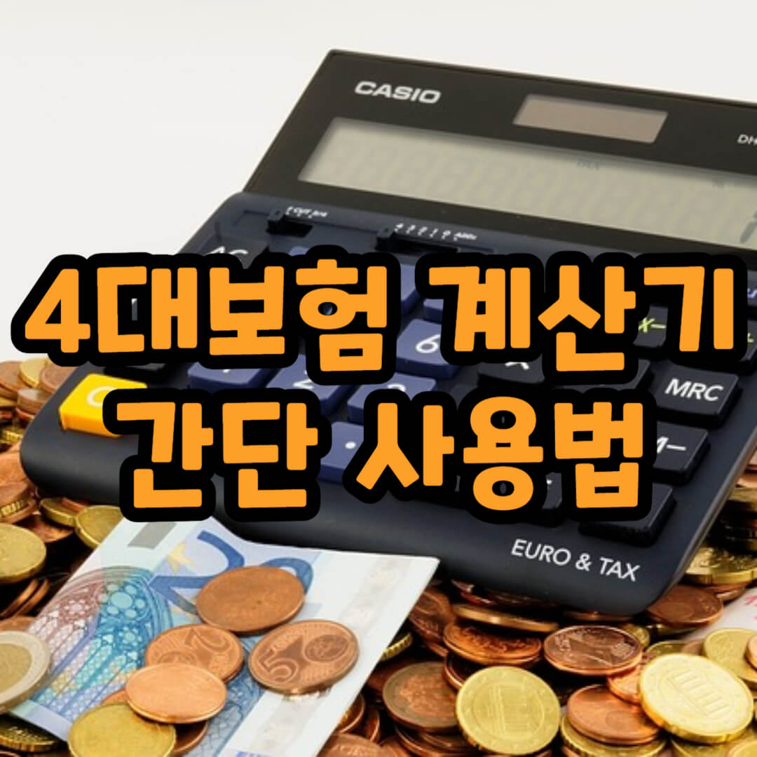 4대보험 계산기 간편 사용법