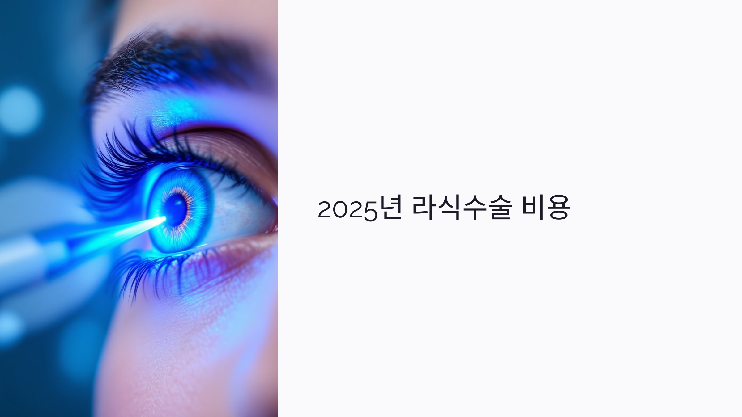 2025년 라식수술 비용 분석: 평균 가격부터 추가비용, 보험 적용까지 한눈에!
