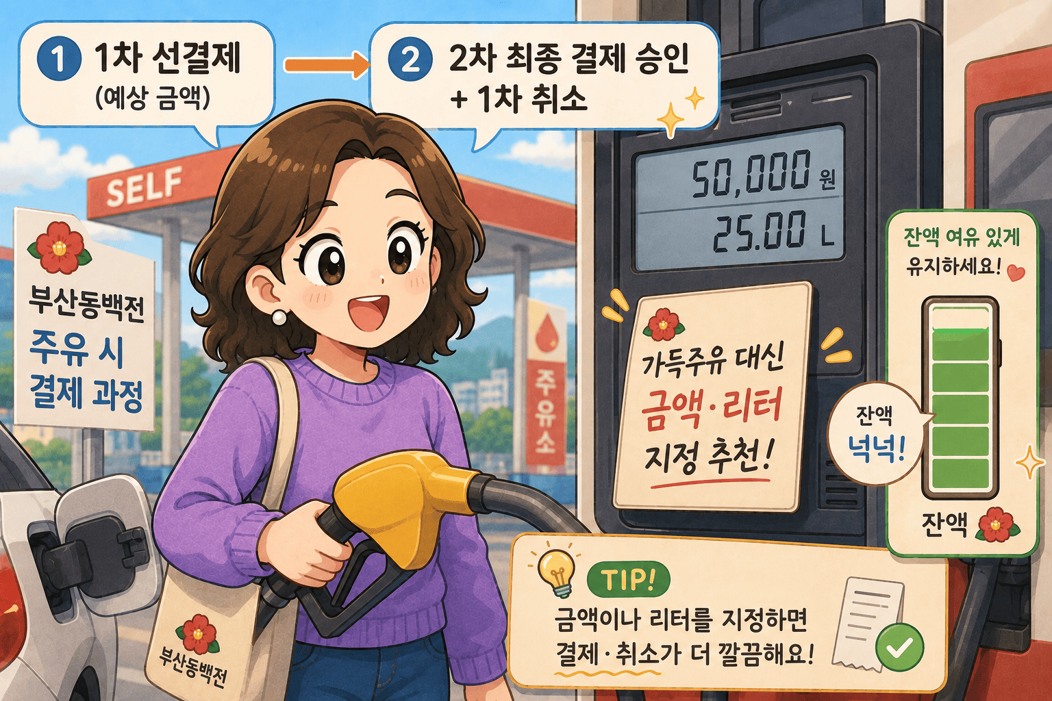부산 동백전 주유소