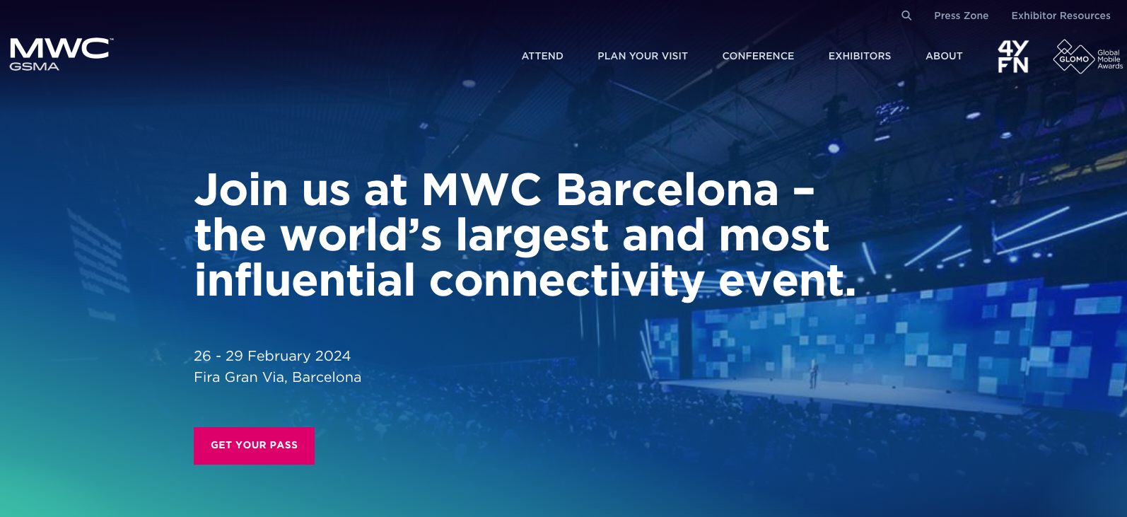 MWC 2024 웹 페이지 캡쳐