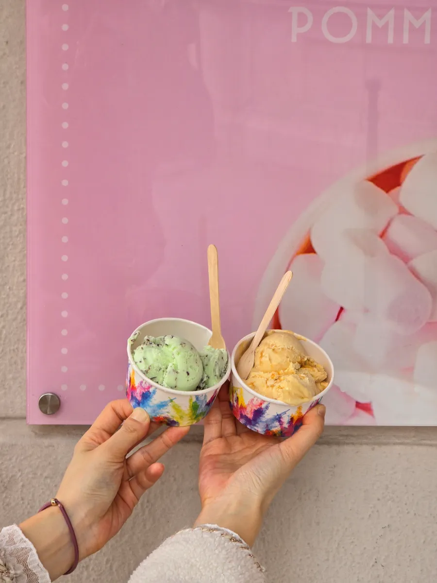 민트초코와 카라멜 젤라또