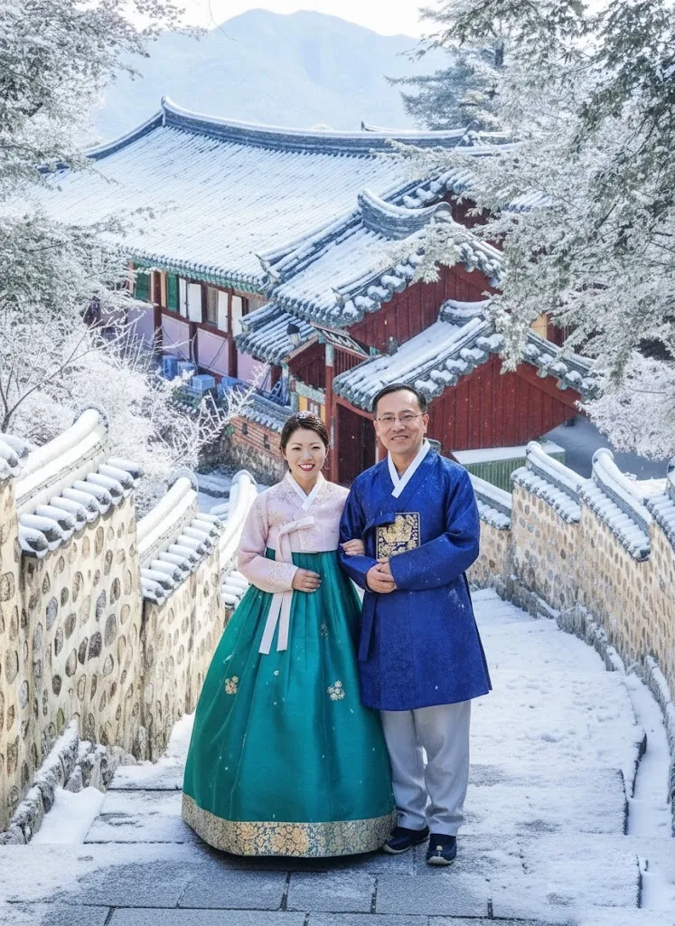 한복,겨울