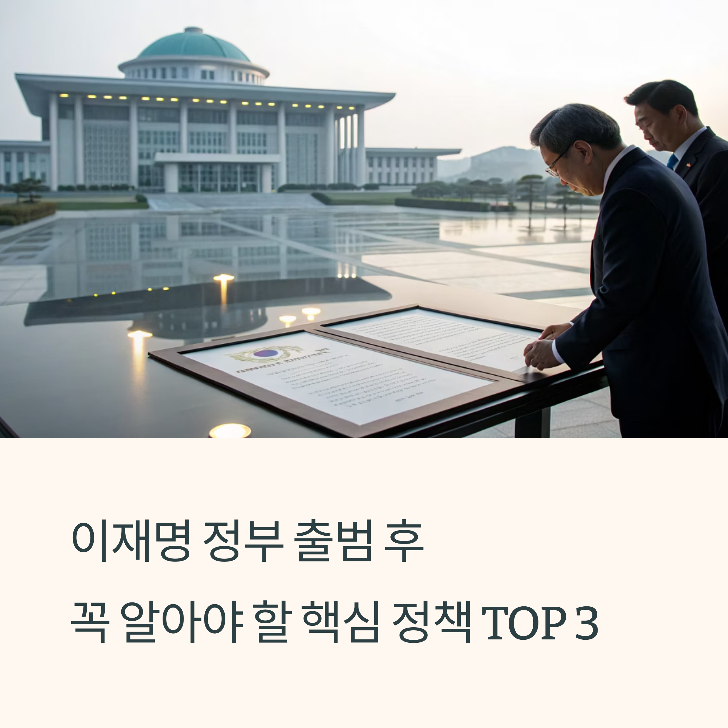 이재명정부 출범후 알야할 핵심정책 탑3