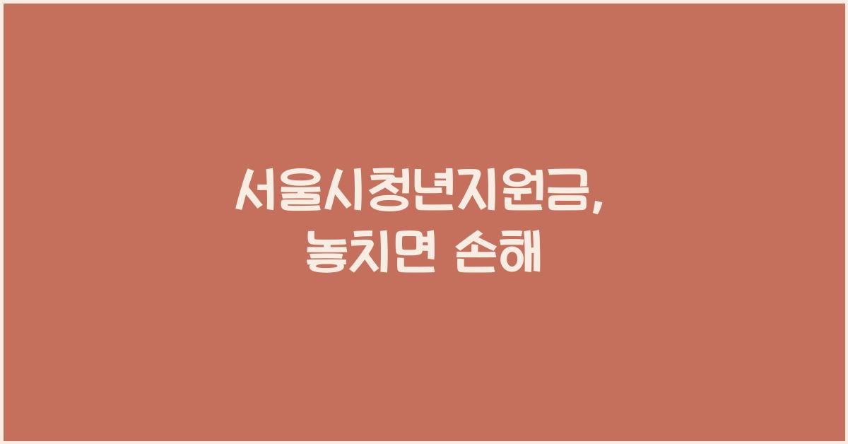 서울시청년지원금