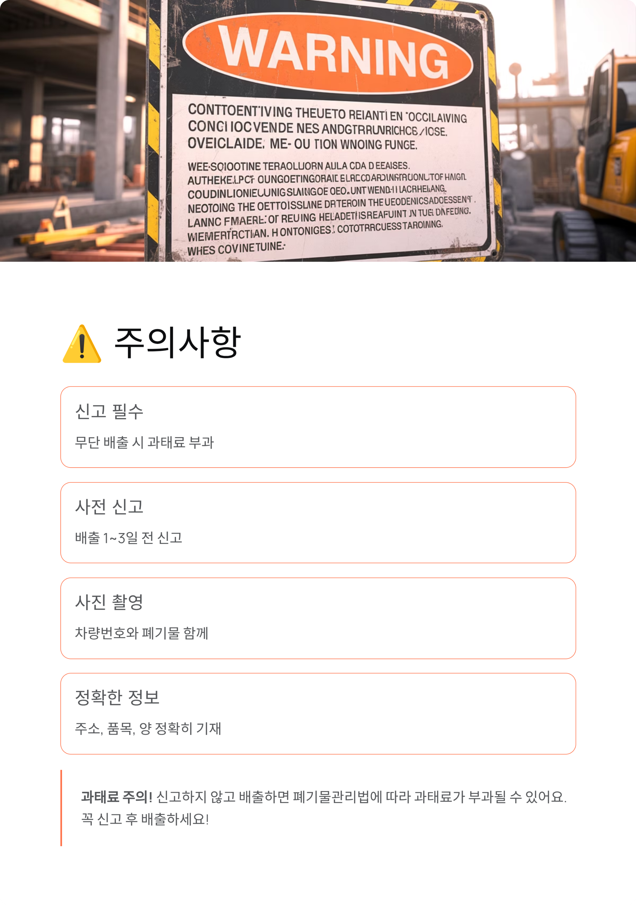 관악구 공사장 생활폐기물 배출 완벽 가이드! 빼기 어플부터 신고까지