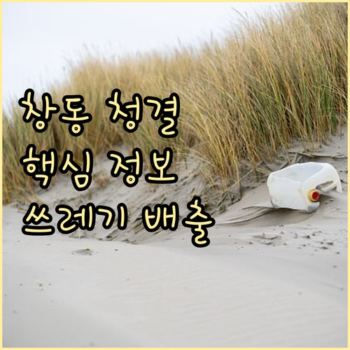 창동 깨끗하게! 쓰레기 배출 핵심 정..