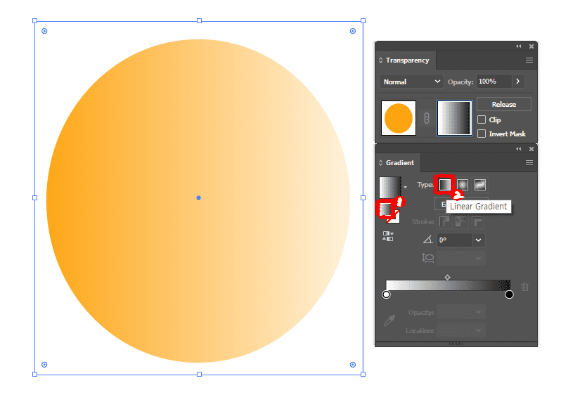 일러스트레이터-그라디언트-type-linear-gradient-선택