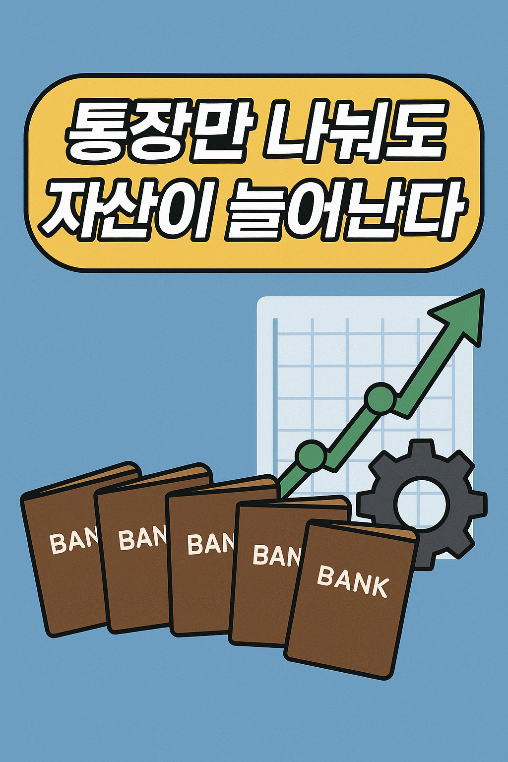 자동저축과 통장 분리 전략을 통해 자산이 자동으로 늘어나는 시스템을 설명하는 대표 이미지