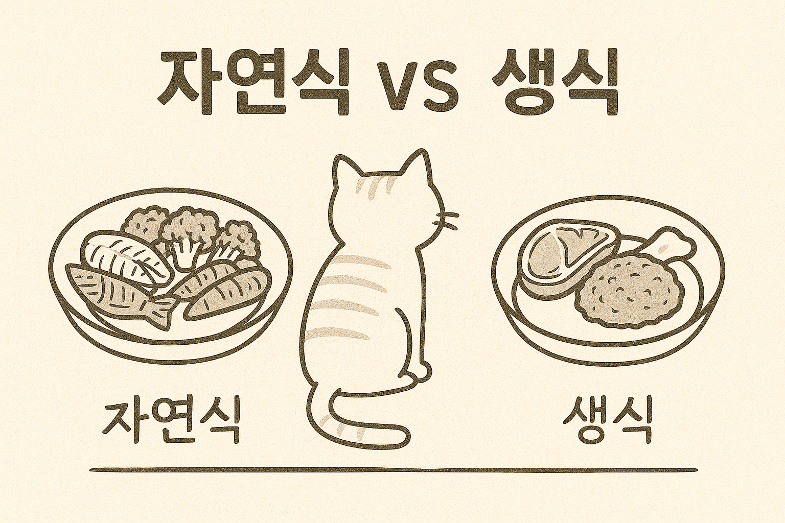 자연식 vs 생식 급여법 이미지