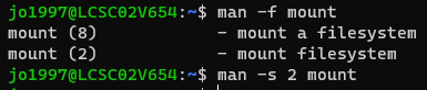 man -s