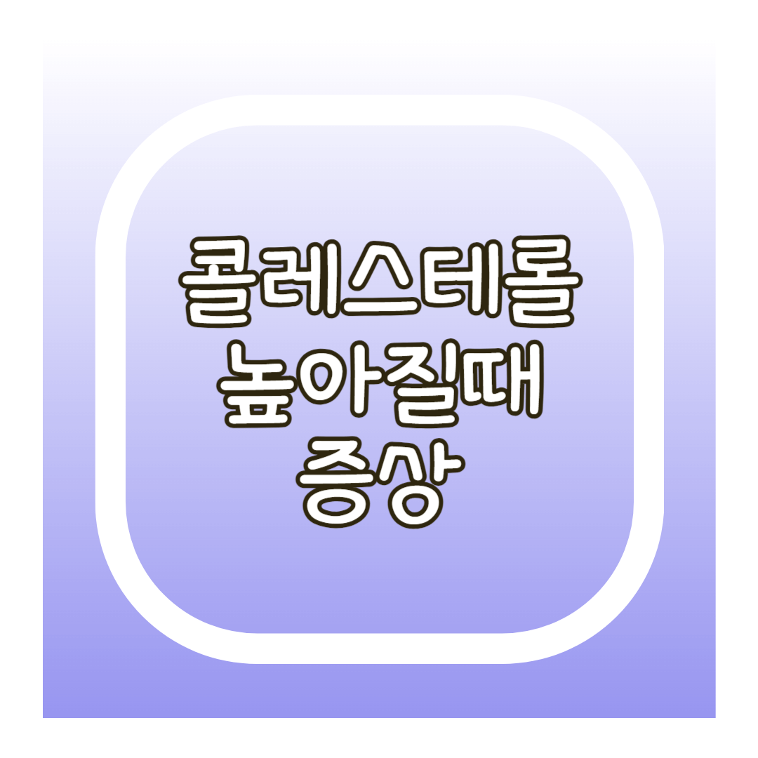 콜레스테롤 증상