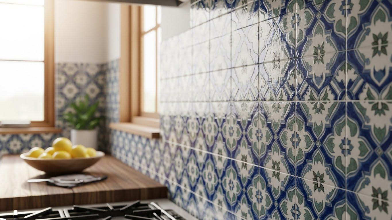 예쁜 부엌 인테리어 타일