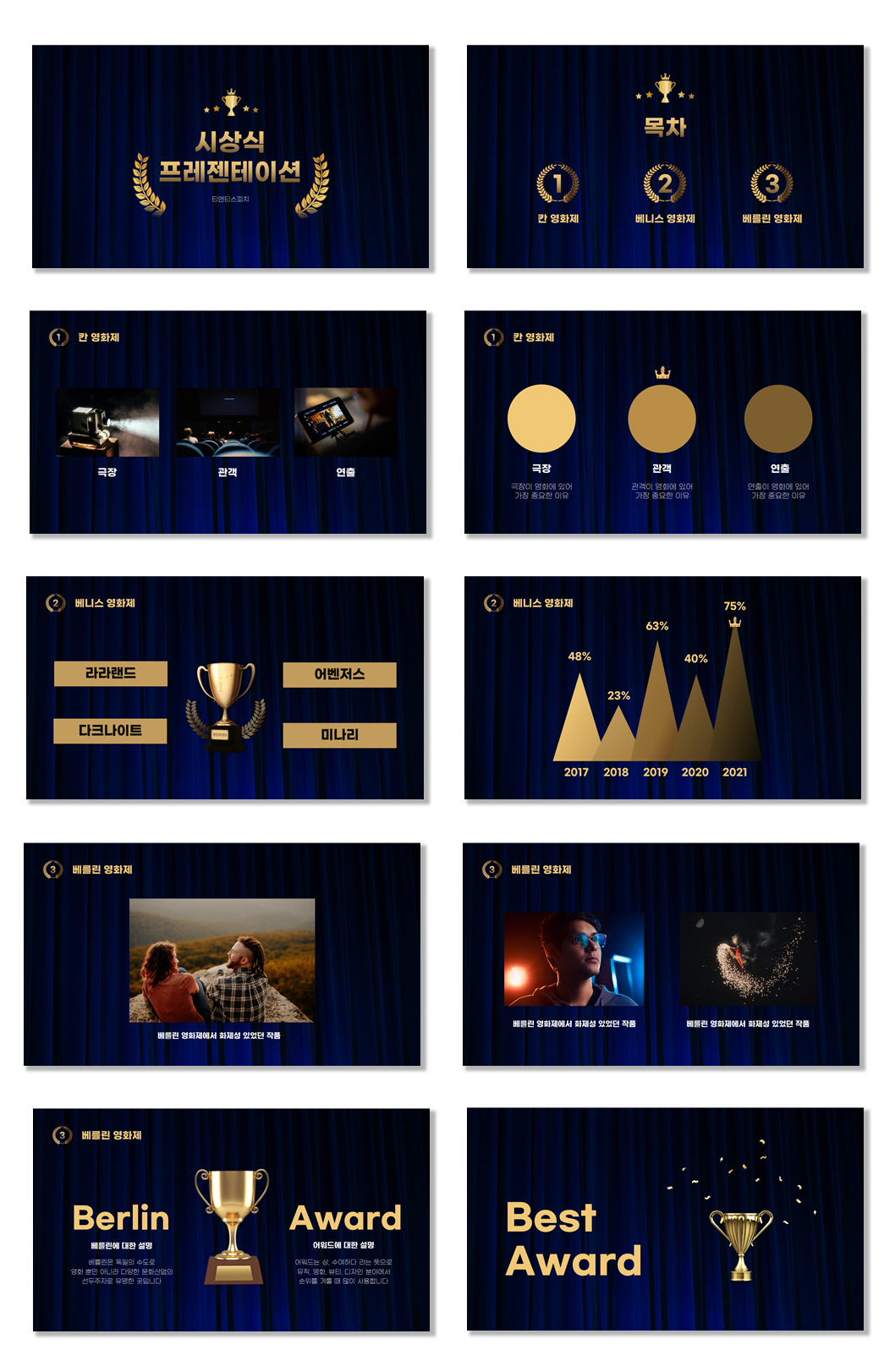연말 시상식 어워드 PPT 템플릿_무료 피피티 템플릿