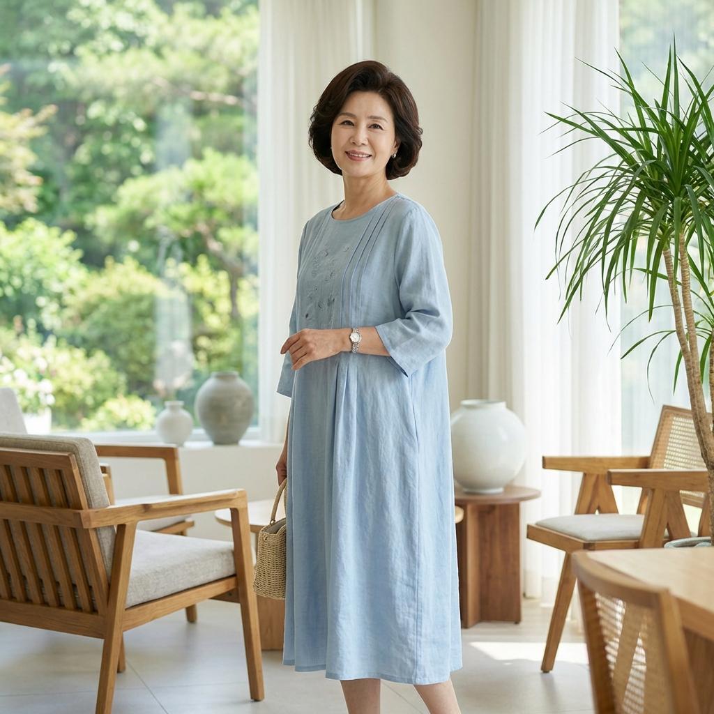 60대 여성 여름 결혼식 하객룩