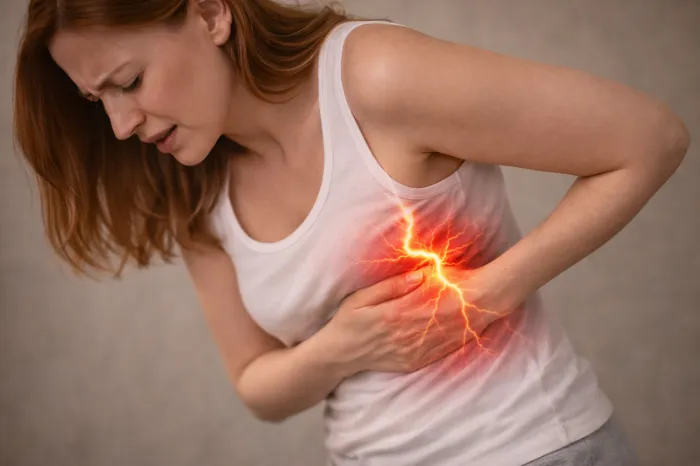 왼쪽 갈비뼈 아래 통증