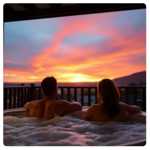 스파 하는 연인 사진