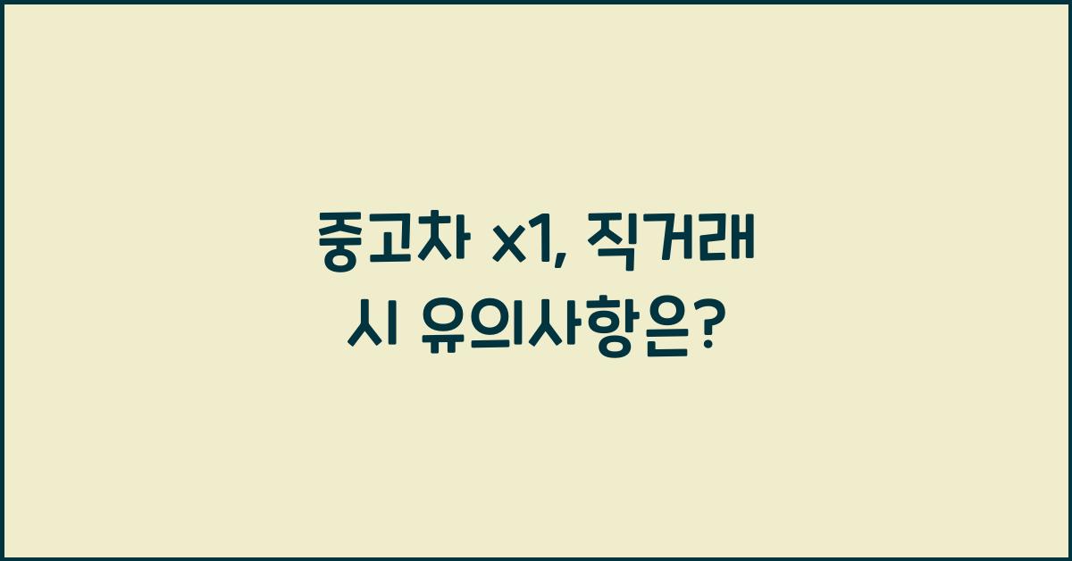 중고차 x1